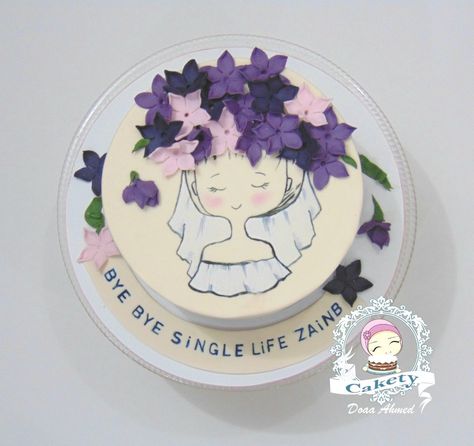 bye bye single life by Cakety Bye Bye Single Life Party Ideas, Bye Bye Single Life Cake, Bye Bye Single Life Party, Bye Bye Single Life, Bye Bye Single, Cake Bride, Red Bridal Bouquet, Graduation Party Gifts, Decorating Frosting