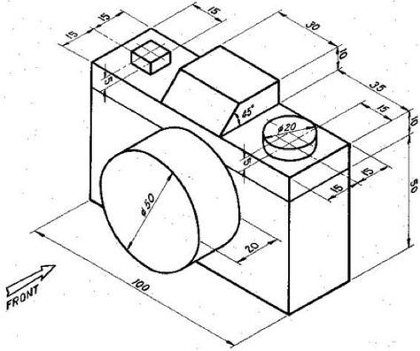 Isometric Sketch, Isometric Drawing Exercises, Autocad Isometric Drawing, Orthographic Drawing, Drawing Heart, Camera Drawing, Interesting Drawings, 3d Camera, Isometric Drawing