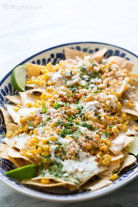 Mexican Street Corn Nachos Street Nachos, Street Corn Nachos, Corn Nachos, Toasted Corn, How To Make Cheese Sauce, Mexican Street Corn, Nachos Recipe, Street Corn, Mexican Street