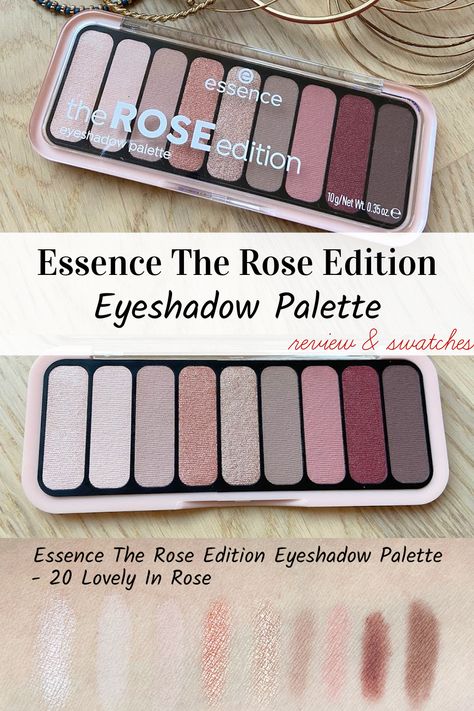 Essence The Rose Edition Eyeshadow Palette Colorrose Makeup Products, Roen Eyeshadow, Essence Lip Gloss Shadow Rose, Essence Eyeshadow Palette, Eyeshadow Palette Romand, Essence Eyeshadow, Chocolate Eyeshadow, Makeup App, Valentine's Day Makeup