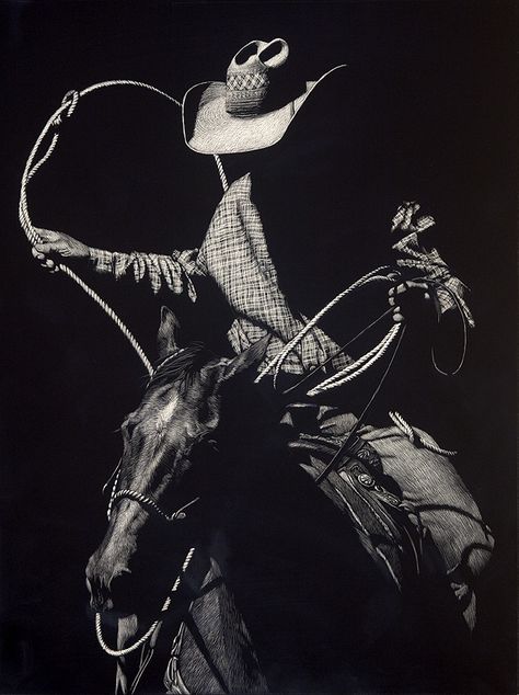 Lotta Moving Parts Black And White Cowboy Photography, Black Cowboys Art, Cowboy Photography, Scratchboard Art, White Closet, Western Photography, Cowboy Aesthetic, Black Cowboys, Wildlife Artwork