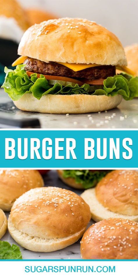 Hamburger Rolls Recipe, Hamburger Rolls, Easy Burgers, Homemade Buns, Bread Maker Recipes, Easy Hamburger, Homemade Hamburgers, Fruity Desserts, Hamburger Buns