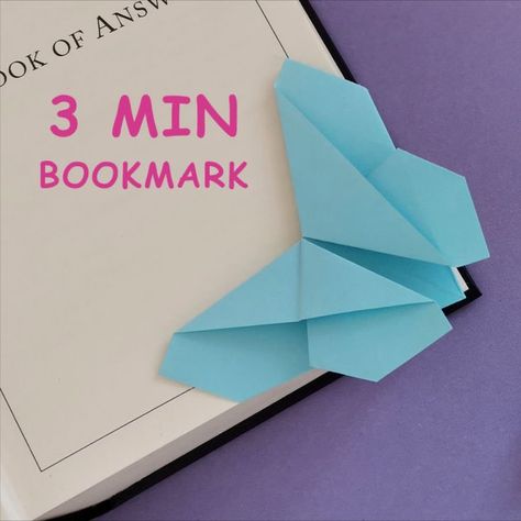 Butterfly Bookmarks Diy Origami, Orgamini Easy Butterfly, Making A Butterfly Bookmark, Origami Book Marks Corner Bookmarks, Cute Bookmarks Origami, Book Marks Diy Origami, How To Make Origami Bookmarks, Origami Paper Bookmark, How To Make A Butterfly Bookmark