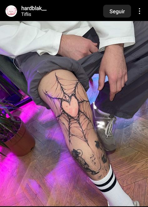 Spider Tattoo, Knee Tattoo, Tattoos Ideas, Spider Web, New Tattoos, Tattoos For Women, Art Tattoo, Tatting, Body Art