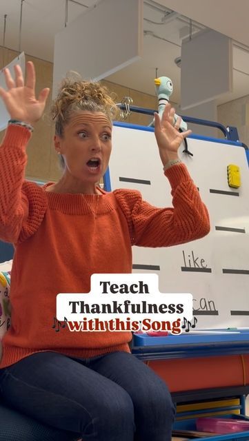 Lindsay / Early Years Literacy Specialist on Instagram: "➡️Teach THANKfulness with this SONG🎶 

I love to teach through song, but what I really love to do is teach my learners how to be kind humans 💛

Teachers, parents, kind humans you are appreciated for all that you do! I am thankful for you 💛
.
.
.
.
Lyrics:
Thankful, Thankful yes I am.
Thankful for the stars and thankful for the land.
Thankful for the birds and thankful for the bees.
Thankful for you and thankful for me.
Thankful, Thankful yes I am.
Thankful for the stars and thankful for the land.
.
.
.
.
.
#literacyandlindsay #toddler #homeschooling #learnenglishonline #learnenglish_easily #prekactivities #iteachkinder #parenting #reader" Thankful Books For Preschool, Thanksgiving Songs For Kindergarten, Please And Thank You Song, What Are You Thankful For Preschool, Preschool I Am Thankful For, Thankful Lesson For Preschool, Thankful Lesson Plans For Toddlers, November Songs For Toddlers, Thankful Lesson Plans For Preschool