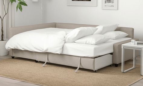 Corner Sofa Bed For Small Spaces, Living Room With Sleeping Area, Sofa Bed Comfortable, Ikea Couch Bed Sleeper Sofas, Pull Out Couch Ikea, Ikea Sofa Bed Guest Room, Sofa Bed Sectional Small Spaces, Couch Queen Bed, Hide A Bed Couches