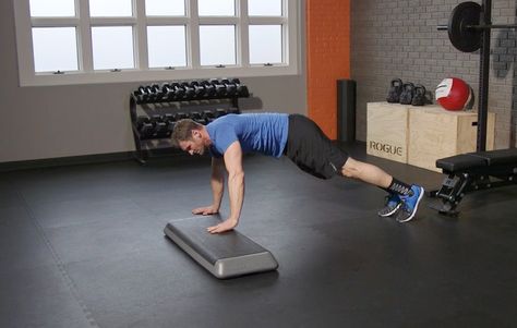 Low boxes aren’t just for step aerobics classes anymore—they’re a fat loss tool EVERY man needs to utilize Step Up Workout, Stomach Toning Workouts, Aerobic Step, Step Aerobics, Aerobics Classes, Men Exercises, Step Workout, Bodyweight Exercises, Cardio Routine