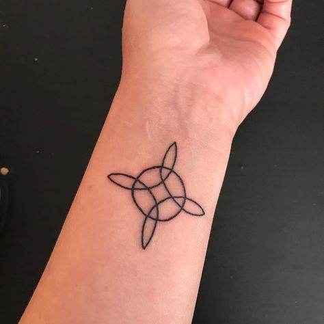 Witch Knot Tattoo | Tattoo Ideas and Inspiration The Witches Knot Tattoo, Witch’s Knot Tattoo, Witch Knot Tattoo, Witches Knot Tattoo, Witches Tattoo, Witch Tattoo Ideas, Witch Tattoos, Inside Finger Tattoos, Witches Knot