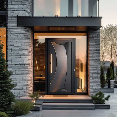 20+ Bold and Beautiful Modern Door Designs for Your Main Entrance Makeover • 333+ Art Images Entrance Double Door, Modern Door Designs, Entrance Makeover, Outdoor Veranda, Double Door Entryway, Entry Door Designs, Houses Mansions, Coastal Entryway, Inspiring Lifestyle