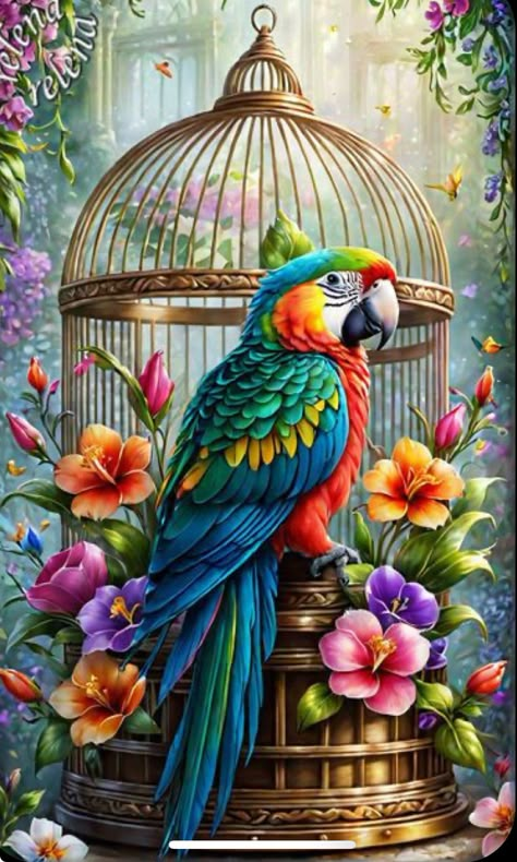 Good Morning Animals, Parrot Wallpaper, Lilies Drawing, Baby Animal Drawings, Mosaic Animals, Colorful Parrots, Love Animation Wallpaper, Beautiful Art Pictures, Cute Flower Wallpapers