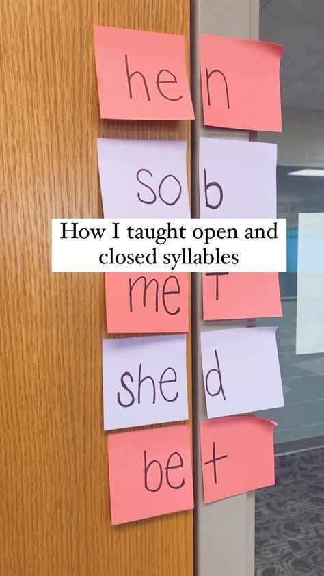 Emily l K-2 Teaching on Instagram: “Prior to this year, I never taught open and closed syllables because I didn’t know they needed to be taught. 🤷🏽‍♀️ I’m learning more and…” Open Vs Closed Syllables Anchor Chart, Vowel Valley Bulletin Board, Open And Closed Syllables Anchor Chart, Open And Closed Syllables, Syllables Activities, Closed Syllables, Intervention Classroom, Syllable Types, First Grade Phonics