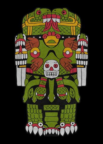 Coatlicue Tonantzin Tattoo, Aztec Goddess, Aztec Symbols, Beer Design, Sketchbook Art, Mexican Art, Sketchbook Art Inspiration, Ancient Art, Metal Poster Displate