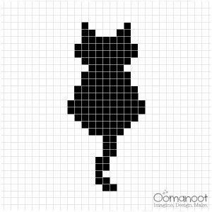 Cat Stitch Pattern, Small Skull Cross Stitch Pattern, Small Cat Cross Stitch Pattern, Small Pixel Grid Crochet, Duplicate Stitch Knitting Patterns, Pixel Drawing Small, Pixel Art Small Cute, Cross Stiches Ideas Easy, Small Pixel Art Grid