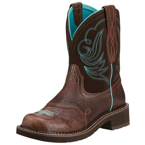 Ariat Ladies' Fatbaby Heritage Dapper Royal Chocolate & Fudge Western Boot by Ariat at Fleet Farm Cowgirl Boots Round Toe, Fatbaby Boots, Ariat Womens Boots, Womens Ariat Boots, Ariat Fatbaby, Brown Western Boots, Ariat Boots, Wedding Boots, Western Boots Women