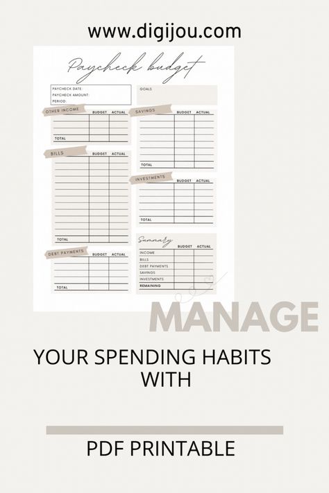 NEUTRAL BUDGET BY PAYCHECK, PDF Printable Inserts A4 A5 Digital downloads todolistplanner #workplannerorganization #plannerestudos Weekly Paycheck Planner, Paycheck Planner, Budget Paycheck, Financial Budget Planner, Budget By Paycheck, Bills Budget, Wedding Budget Planner, Work Planner Organization, Budget Plan