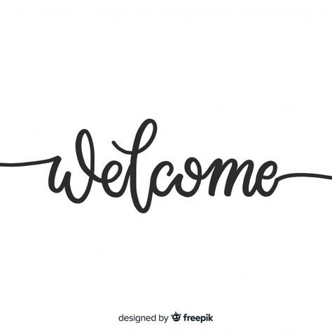 Welcome Fonts Lettering, Welcome Lettering, Welcome Font, Welcome Words, Fonts Lettering, Vector Typography, Welcome Design, Best Script Fonts, Chalk Paint Projects