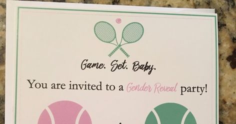 Tennis Gender Reveal Ideas, Tennis Gender Reveal, Reverse Psychology, Green Color Schemes, Labor Delivery, Baby Gender Reveal, Reveal Ideas, Neon Purple, Baby Gender