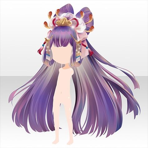 Unique Anime Hairstyles, Japanese Hairstyles, Anime Hairstyles, Chibi Hair, Hanfu Hairstyles, Manga Hair, Manga Clothes, Anime Wigs, Dress Design Drawing