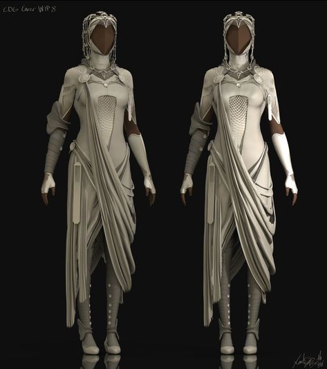 Sci Fi Outfits, Dune Art, Costume Designer, Futuristic Fashion, 3d Printable, Fantasy Dress, Arte Fantasy, Designers Guild, Character Design References