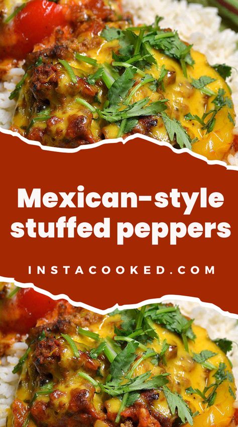 Looking to add some zesty flair to your dinner menu? Look no further than these mouthwatering Mexican-style stuffed peppers! Bursting with vibrant flavors and Au Gratin Potato Recipes, Au Gratin Recipes, Stuffed Peppers Healthy, Stuffed Cabbage, Cheesy Sauce, Quick Weeknight Meals, Peppers Recipes, Ultimate Comfort Food, Mexican Style