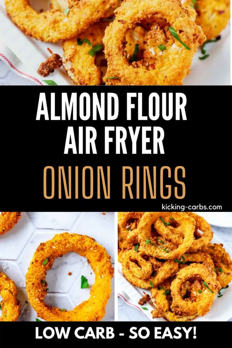 Air Fryer Onion Rings Recipe, Onion Rings Air Fryer, Keto Onion Rings, Air Fryer Onion Rings, Air Fryer Keto, Air Fryer Recipes Healthy Low Carb, Air Fryer Recipes Keto, Onion Rings Recipe, Keto Air Fryer