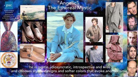 From John Kitchener: Here are examples of men who are predominantly in the Angelic Style Essence accompanied by some visual concepts that support their natural expression. Angelic Style Essence, John Kitchener, Angelic Style, Style Roots, Style Essence, Ethereal Essence, Solar Return, Style Analysis, Principles Of Art