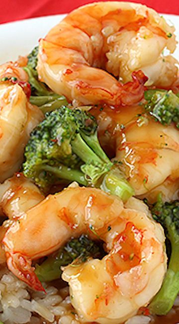 Hoisin Shrimp, General Tso Shrimp, Sweet Chili Shrimp, Chili Shrimp, Homemade Chinese Food, Shrimp And Broccoli, Chinese Cooking Recipes, General Tso, Broccoli Stir Fry