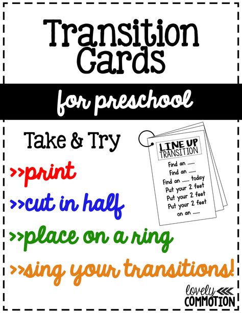 Transitions got you down?  You may need these Transition Cards to help you sing and not scream!  Encourage following directions in preschool through song. Transition Songs For Preschool, Preschool Transitions, Classroom Management Preschool, Transition Songs, Transition Ideas, Transition Activities, Learn Singing, Preschool Circle Time, Preschool Resources