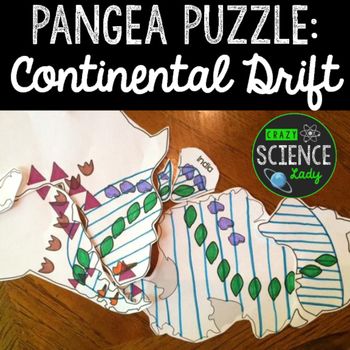 Continental Drift Activity, Pangea Puzzle, Pangea Activities, Pangea Map, Plate Tectonics Activity, Tectonic Plates Activities, Alfred Wegener, The 7 Continents, Fossils Activities