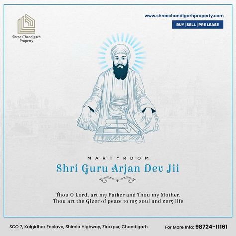 “Don’t create enmity with anyone as God is within everyone.” For More Info: 98724-11161 SCO 7, Kalgidhar Enclave, Zirakpur Kalka Highway, Chandigarh www.shreechandigarhproperty.com #globalsecurex #guruarjandevji #matrydom #guru #divineteaching #divinity #gurudwara #khalsapanth #sikhreligion Guru Arjan Dev Ji Shaheedi Diwas, Shri Guru Arjan Dev Ji, Guru Arjan Dev Ji, Guru Arjan, By The Grace Of God, The Grace Of God, Grace Of God, Dev Ji, Gurbani Quotes