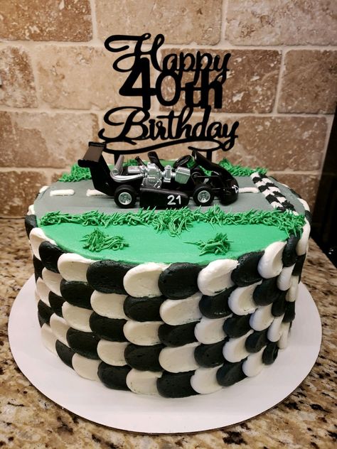 Go Kart Birthday Cake Ideas, Fast Car Birthday Cake, Racecar Themed Cake, Race Theme Birthday Cake, Buttercream Race Car Cake, Checkered Flag Birthday Cake, Racing Cakes For Men, Race Car Theme Birthday Cake, Simple Race Car Cake