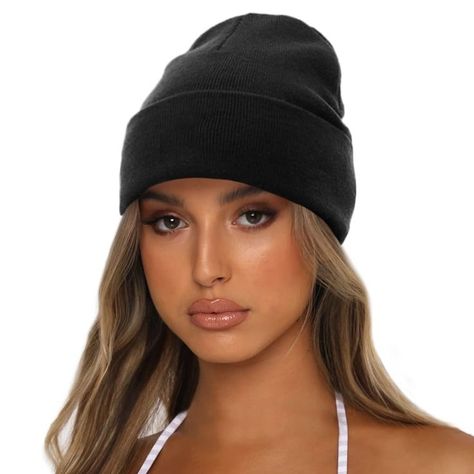 Knit Cuffed Beanie Hats for Women Men, Unisex Winter Warm Knitted Ski Skull Cap Beanie Hats For Women, Cuffed Beanie, Skull Cap, Winter Accessories, Warm Winter, Beanie Hats, Hats For Women, Women Men, Skiing