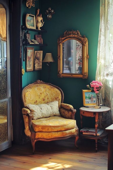 Embrace Nostalgia with Vintage Home Decor Styles 🏡✨ Incorporate vintage pieces into your home for a timeless and elegant look. Use antique furniture, classic textiles, and nostalgic accents. 🌿🕰️ #VintageHomeDecor #HomeDecor #ClassicStyle #InteriorDesign Antique Apartment, Vintage Antique Decor, Antique Interior Design Vintage Modern, Antique Home Decor, 1920’s Decor, Decorating With Antique Furniture, 1920s Home Decor, New Orleans Decor, Antique Interior Design