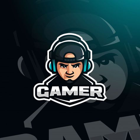 Gamer youtuber gaming avatar with headphones for esport logo Vector | Premium Download Gamer Logo Design, Gamer Photo, Chibi Mascot, Gaming Avatar, Gaming Photo, Logo Gamer, Gamer Logo, Avatar Logo, Game Photo