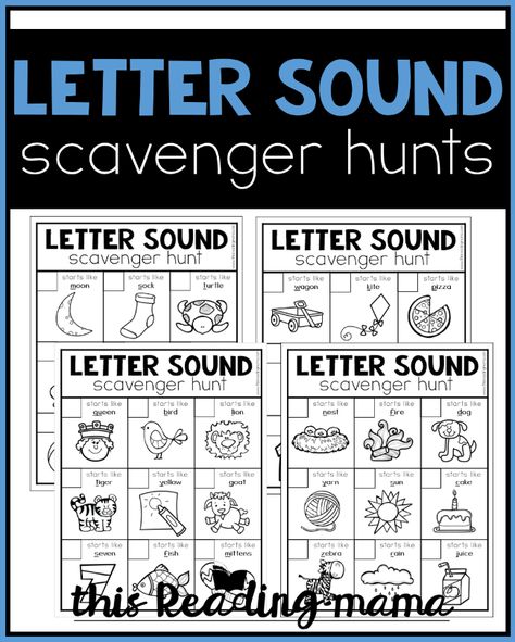 Printable Alphabet Scavenger Hunts Letter Scavenger Hunt Free Printable, Sound Scavenger Hunt, Alphabet Scavenger Hunt Printable, Alphabet Nature Scavenger Hunt, Montessori Letter Sounds Free Printable, Phonemes Chart Letter Sounds, Picture Scavenger Hunts, Letter Recognition Games, Kindergarten Anchor Charts