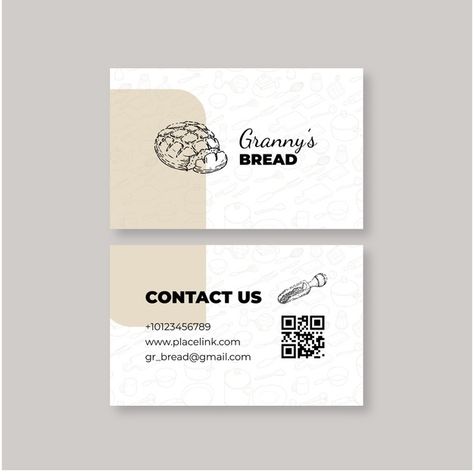 Business Card For Restaurant, Business Card Examples, Food Card Design, Restaurant Business Card Design, Bread Business, Business Card Design Templates, Food Business Card, Restaurant Business Cards, Examples Of Business Cards