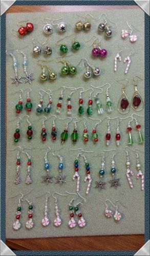 Christmas Jewelry Diy, Beaded Earrings Diy, Jewelry Making Earrings, Beaded Jewelry Tutorials, Earrings Inspiration, Holiday Earring, Homemade Jewelry, Handmade Wire Jewelry, Holiday Jewelry