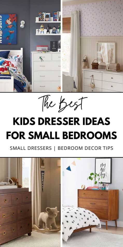 Find the best kids dresser ideas for small bedrooms that combine style and function. Discover colorful dresser options, cute kids dresser decor, and kids room dressers that fit any theme. From boys room dressers to clever dresser organization, these ideas make the most of small spaces. Save now! Kids Dresser Ideas, Boys Room Dresser, Kids Dresser Decor, Kids Dresser Organization, Kids Room Dresser, Boys Dresser, Dresser Designs, White Dressers, Kids Chest Of Drawers