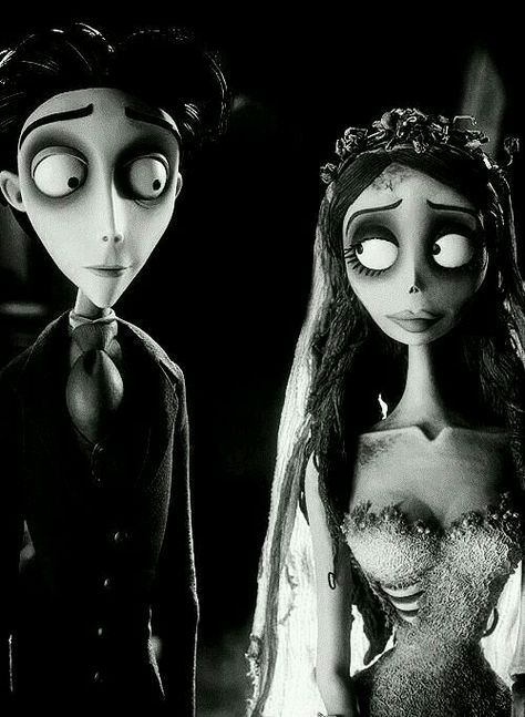 ~The Lovely Dark Dead Couple ~† Victor Van Dort & Emily In ~The Corpse Bride ~ † ~ Tim Burton Personajes, Dark Disney Art, The Corpse Bride, Tim Burton Corpse Bride, Tim Burton Characters, Kunst Tattoos, Tim Burton Style, Tim Burton Art, Tim Burton Films