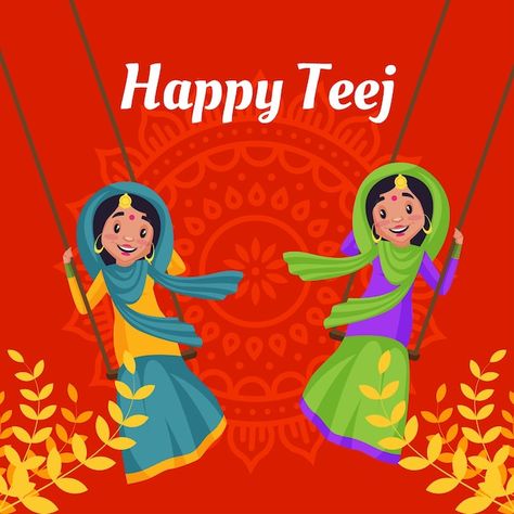 Vector happy haryali teej festival banne... | Premium Vector #Freepik #vector #hindu #hinduism #indian-traditional #teej Haryali Teej, Festival Banner Design, Happy Teej, Teej Festival, Festival Banner, Classroom Birthday, Kitty Party, Banner Template Design, Psd Icon