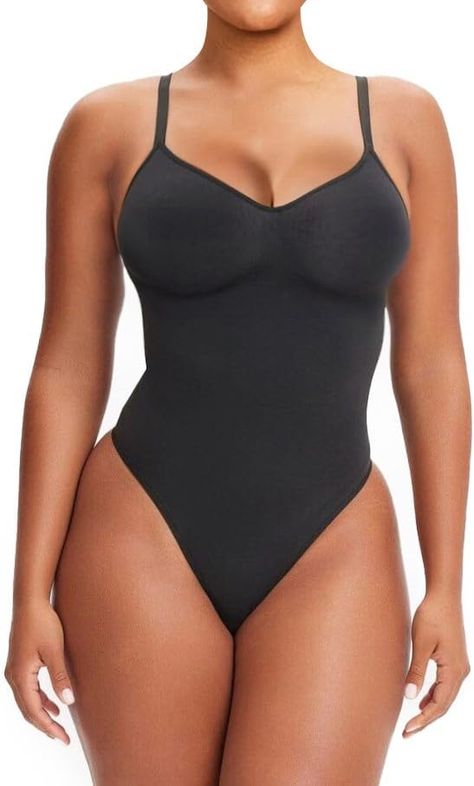 slims Shapewear Tummy Control Bodysuit Thong or Brief: Sculpting Shaper Tank Top Shapewear Bodysuit: Snatched Waist Body Suit Types Of Body Shapes, Shaping Swimwear, Snatched Waist, Low Cut Blouses, Slim Shapewear, Body Suits, Short Torso, Shapewear Bodysuit, Long Torso