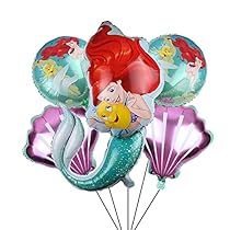 5PCS Mermaid Foil Balloons Balloons Mermaid Shell Balloons Helium Mylar Foil Balloon for Mermaid Under The Sea Birthday Party Baby Shower Decorations Sea Birthday Party Decorations, Little Mermaid Invitations, Mermaid Balloons, Happy Balloons, Under The Sea Birthday Party, Mermaid Theme Birthday Party, Mermaid Christmas, Under The Sea Birthday, Mermaid Invitations