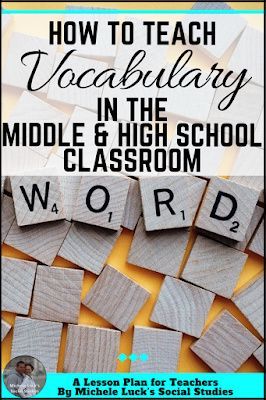 Vocabulary Instruction, Teaching Vocabulary, Secondary Classroom, Vocabulary Lessons, Social Studies Classroom, Teaching Lessons, Middle School Reading, Social Studies Teacher, Teacher Lesson Plans