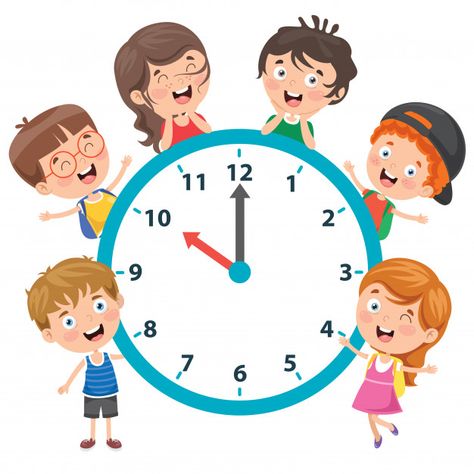 Little children holding a clock Premium ... | Premium Vector #Freepik #vector #school Empowerment Activities, Clock Clipart, Time Clipart, Daily Routine Activities, Kindergarten Projects, Big Clock, Clock For Kids, Simple Pictures, Work Activities