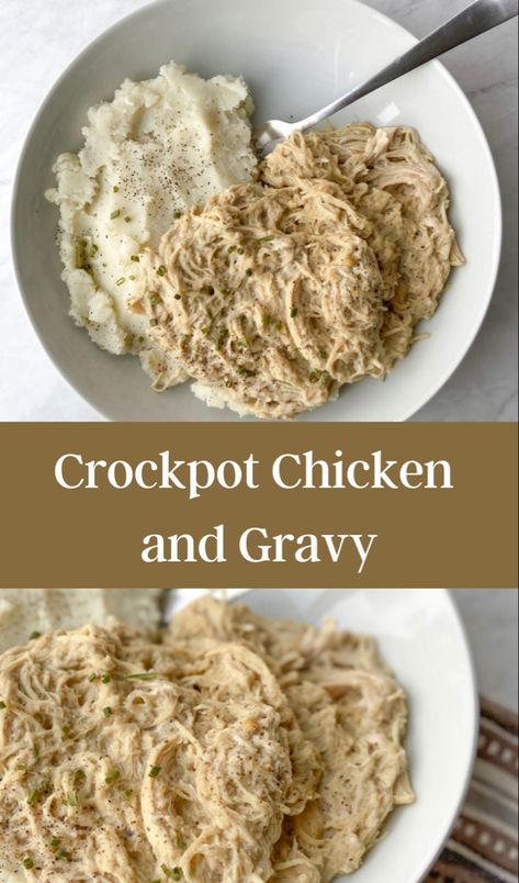 Crockpot chicken and gravy Aip Chicken And Gravy, Gluten Free Chicken And Gravy Crockpot, Dairy Free Chicken And Gravy, Dairy Free Chicken Gravy, Gluten Free Chicken And Gravy, Gravy Gluten Free, Crockpot Dairy Free, Gravy For Mashed Potatoes, Crockpot Chicken And Gravy