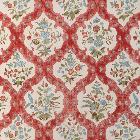 Ventoux Print - Red/Blue | Kravet Floral Damask, Red Blue White, Fabric Houses, Blog Branding, Blue Fabric, Red White Blue, Custom Pillows, Damask, Wall Coverings