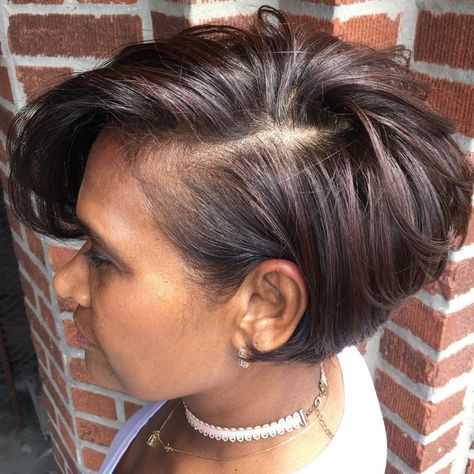 Short Brown Haircuts, Brown Haircuts, Bob Hairstyles For Black Women, Brown Pixie, Bob Haircuts For Black Women, Short Hairstyles For Black Women, Black Hair Short Cuts, Haircuts For Black Women, Long Bob Haircuts