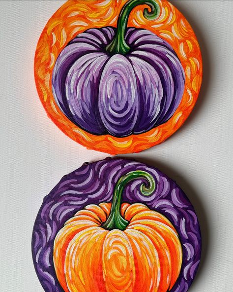 We’ve got pumpkins hitting the shop today! #pumpkinart #pumpkinseasonishere #spookyseason #falldecor #pumpkinlove #fallart #autumnvibes #fallcolors #canadianartist #whimsicalart #canadiancreatives #momswhopaint #creativityfound #doitfortheprocess #etsyshopupdate #yegartist #yegsmallbiz Wooden Pumpkin Painting, Wooden Pumpkin Painting Ideas, Pumpkin Painting Ideas, Wooden Pumpkins, Pumpkin Painting, Pumpkin Art, Autumn Art, Canadian Artists, Painted Pumpkins