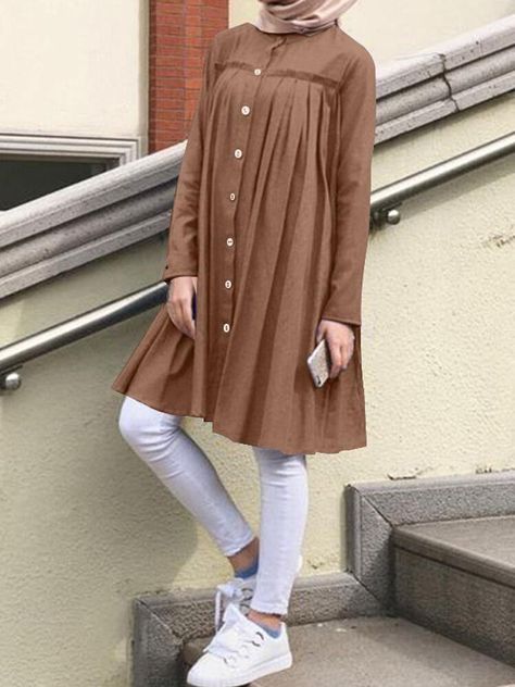 Kaftan Shirt, Casual Midi Dresses, Modest Dresses Casual, Sleeves Designs For Dresses, Fancy Dress Design, Fashionista Clothes, Stylish Dress Book, Stylish Dresses For Girls, Midi Dress Casual