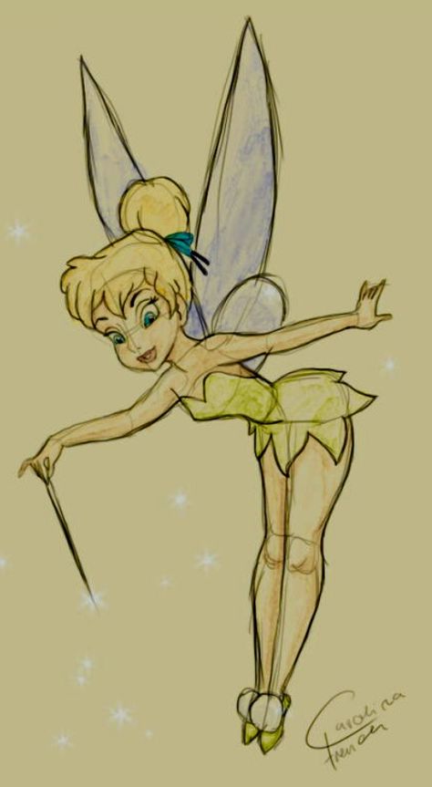 Drawings With Charcoal, Tinkerbell Drawing, Tinkerbell Characters, Pencil Art Love, Animal Themes, Tinkerbell And Friends, Tinkerbell Disney, Disney Drawings Sketches, Disney Art Drawings